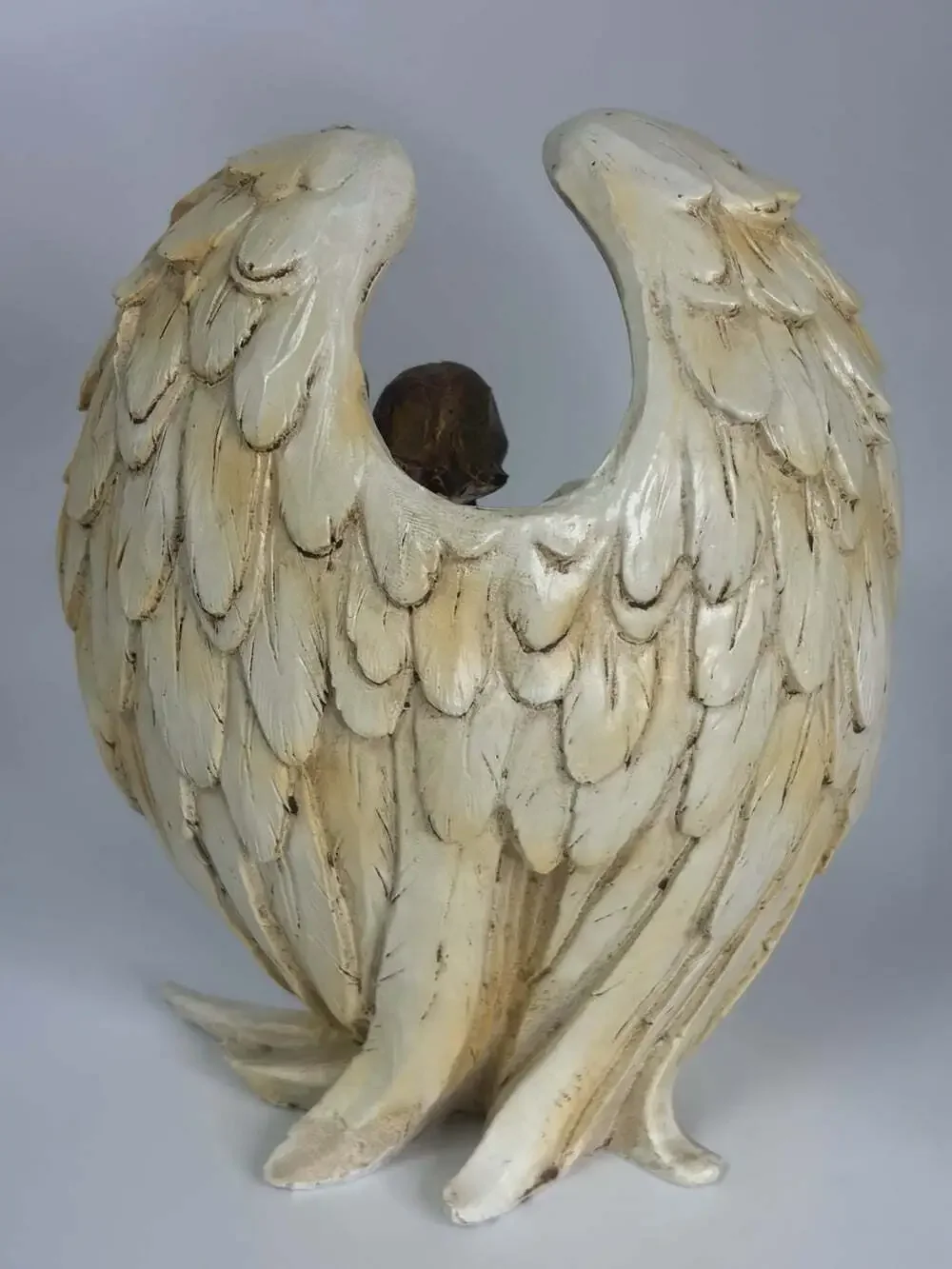 Angel Wings Holy Nativity Scene 6.25”x5”Resin, Christmas, Baby Jesus